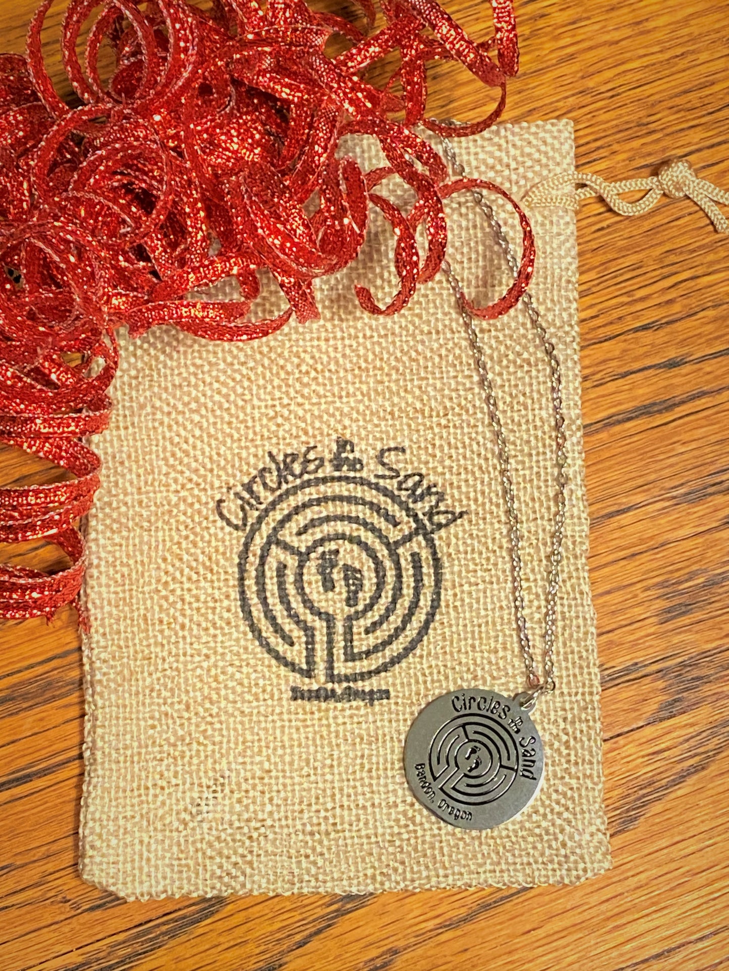 Circles in the Sand Logo Necklace