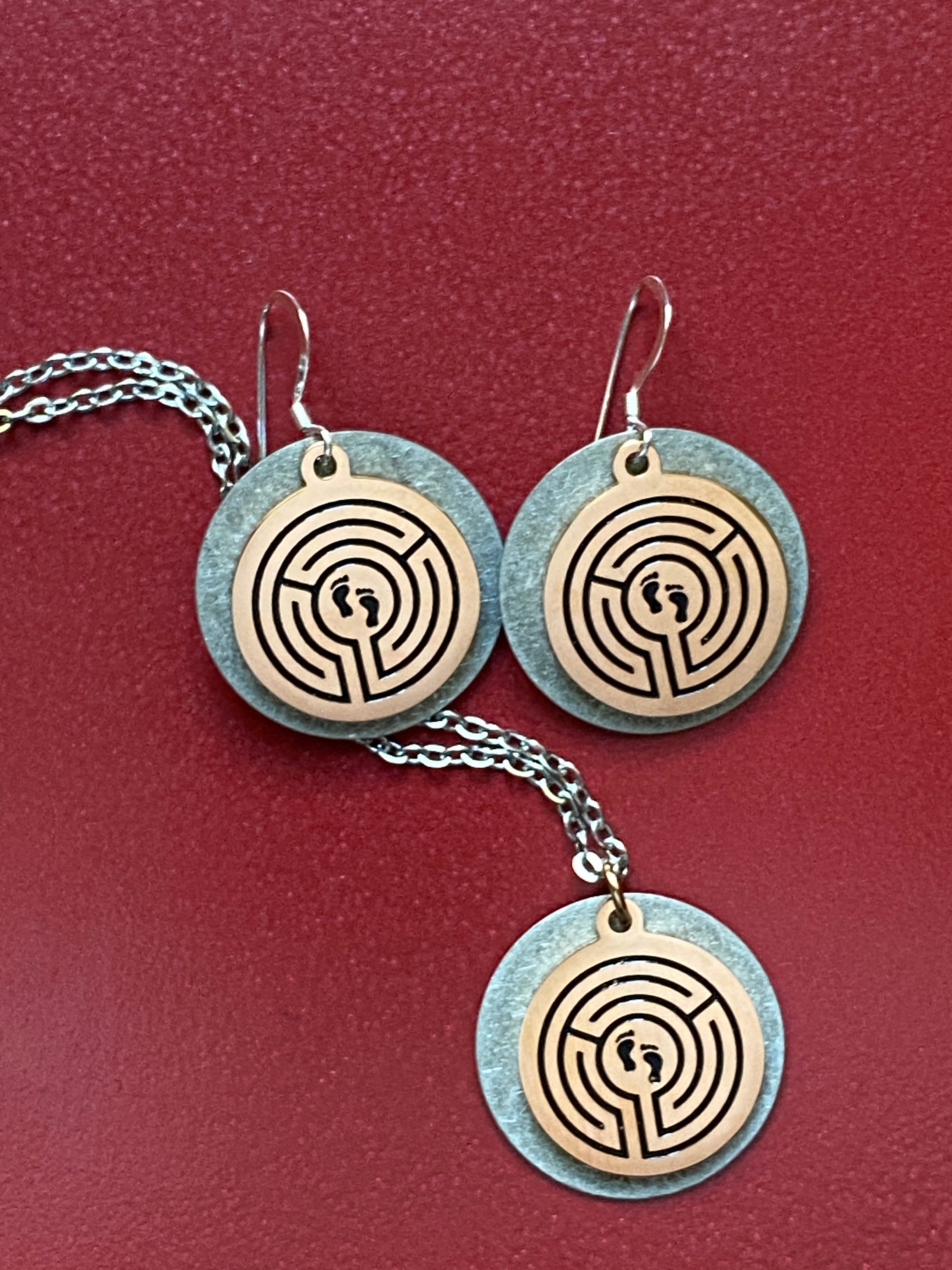 Labyrinth Chain Labyrinth Jewelry Set – Circles in the Sand
