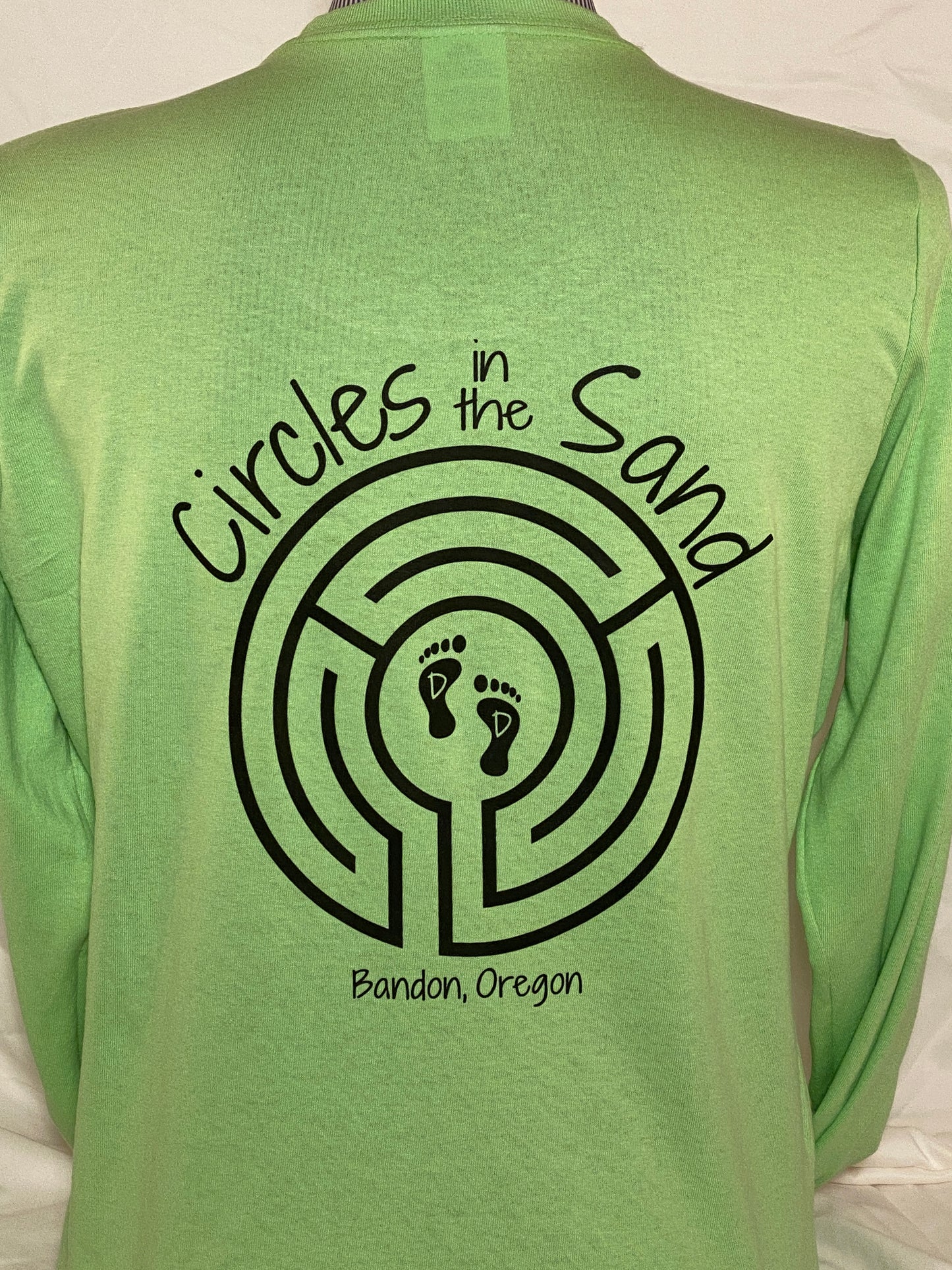 "See you on the sand" Lime Ladies Long-sleeved T-shirt